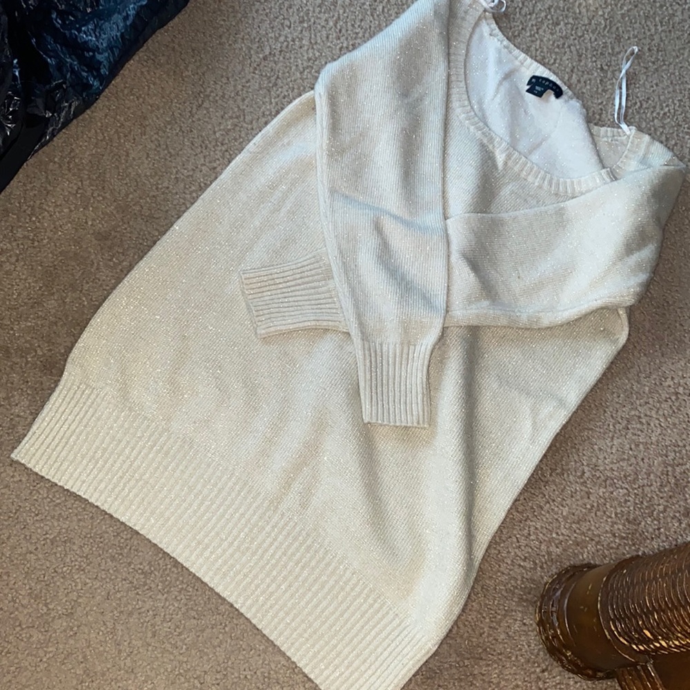Cream shimmery sweater